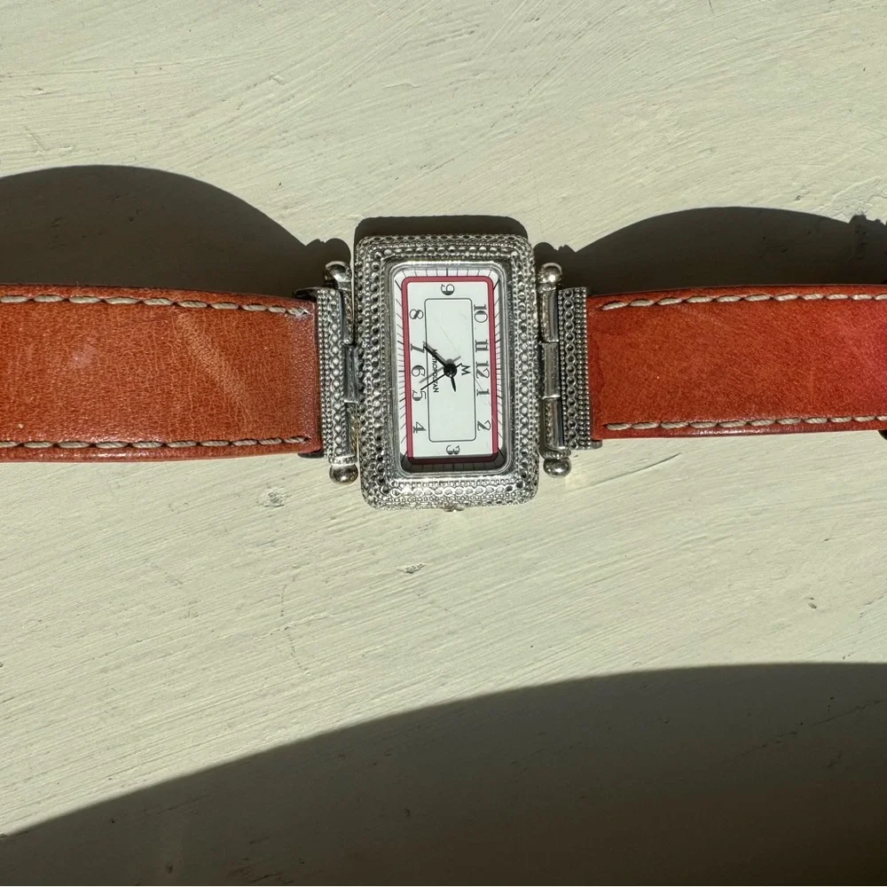 Metropolitan Sterling Silver Ladies Watch with leather band